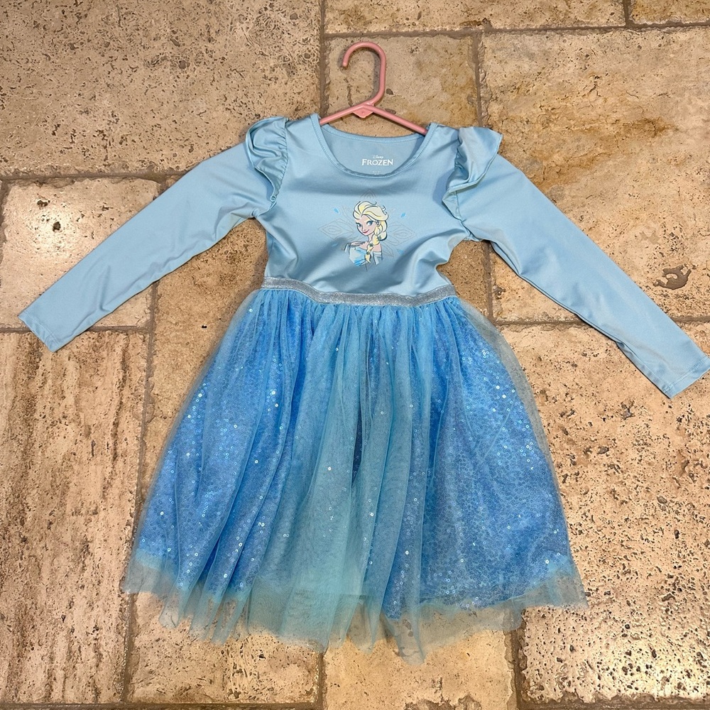 Disney Frozen Elsa Dress- Light Blue and Silver